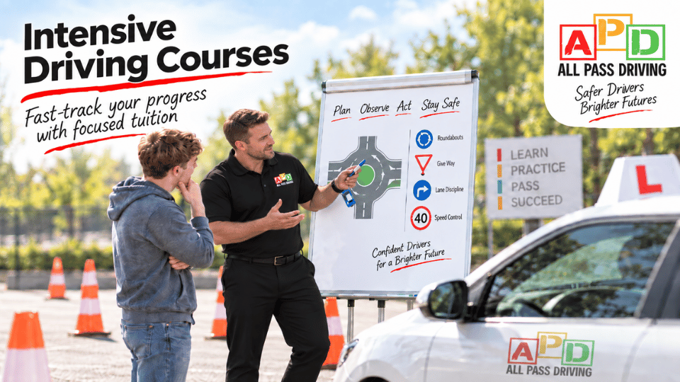 Hourly and intensive driving courses from All Pass Driving. Book your course now.